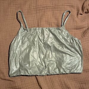 SKIMS Strappy Silver Crop Top